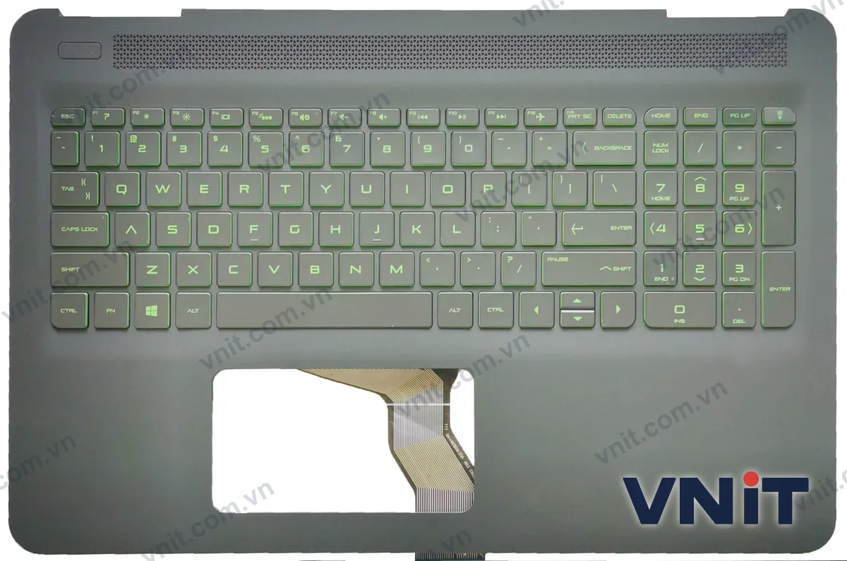 Bàn phím kèm bệ (palmrest) Laptop HP omen 15-AX, 15-BC, 15-DP, TPN-Q173 (Có đèn nền) (Màu xanh lá)