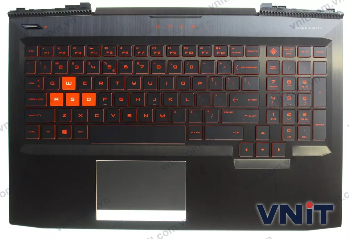 Bàn phím kèm bệ (palmrest) Laptop HP omen 15-CE, TPN-Q194 (Có đèn nền) (Màu đỏ)