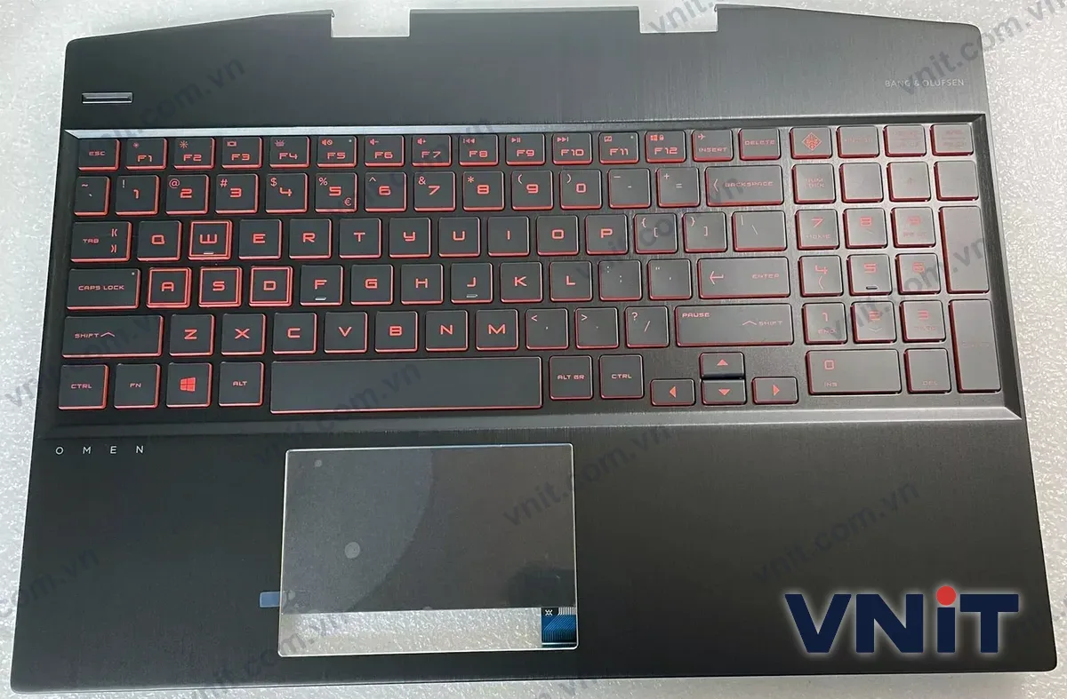 Bàn phím kèm bệ (palmrest) Laptop HP omen 15-DH, TPN-C143 (Có đèn nền) (Màu đỏ)