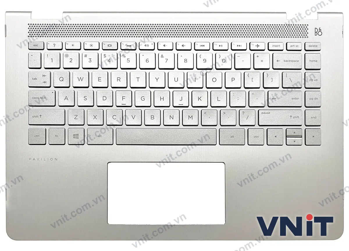 Bàn phím kèm bệ (palmrest) Laptop HP pavilion X360 14-BA, TPN-W125, 924115-001 (Có đèn nền) (Màu bạc)