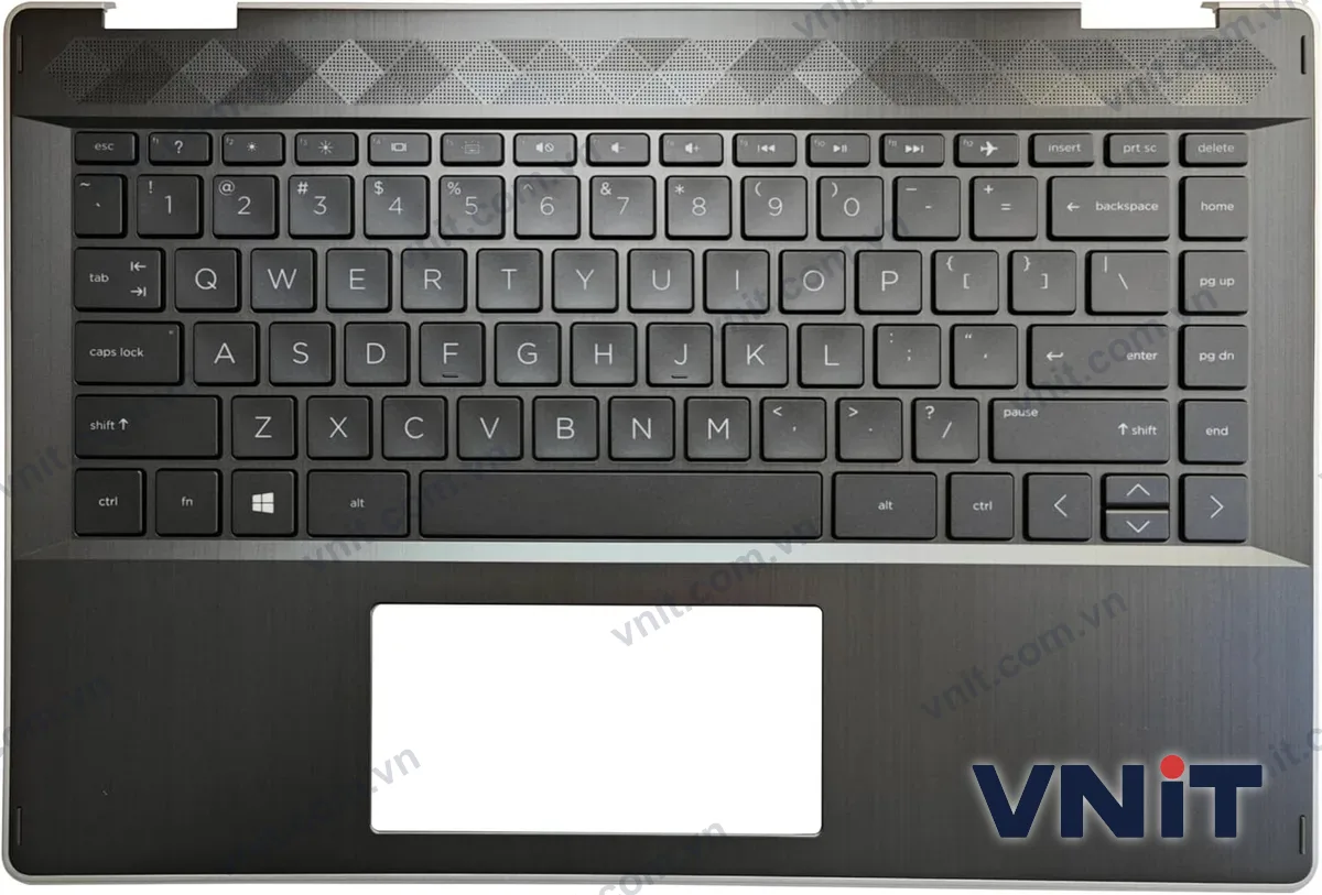 Bàn phím kèm bệ (palmrest) Laptop HP pavilion x360 14-DH, TPN-W139, edge (Có đèn nền) (Màu bạc)