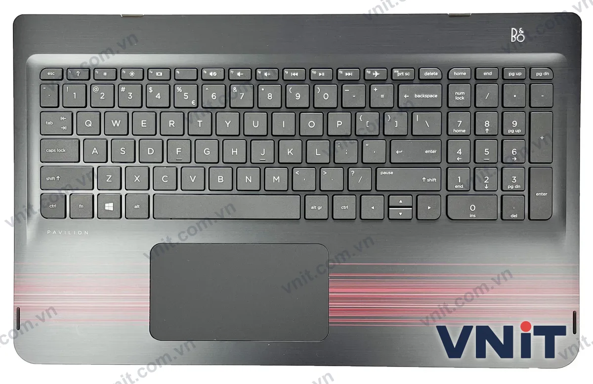 Bàn phím kèm bệ (palmrest) Laptop HP Pavilion X360 15-BK, TPN-W114, 862650-001 (Màu đỏ)