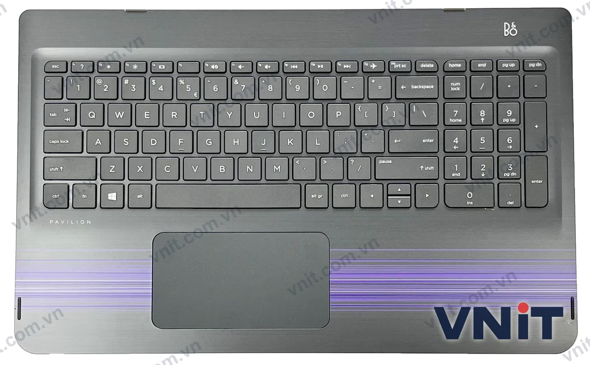 Bàn phím kèm bệ (palmrest) Laptop HP Pavilion X360 15-BK, TPN-W114, 862650-001 (Màu tím)