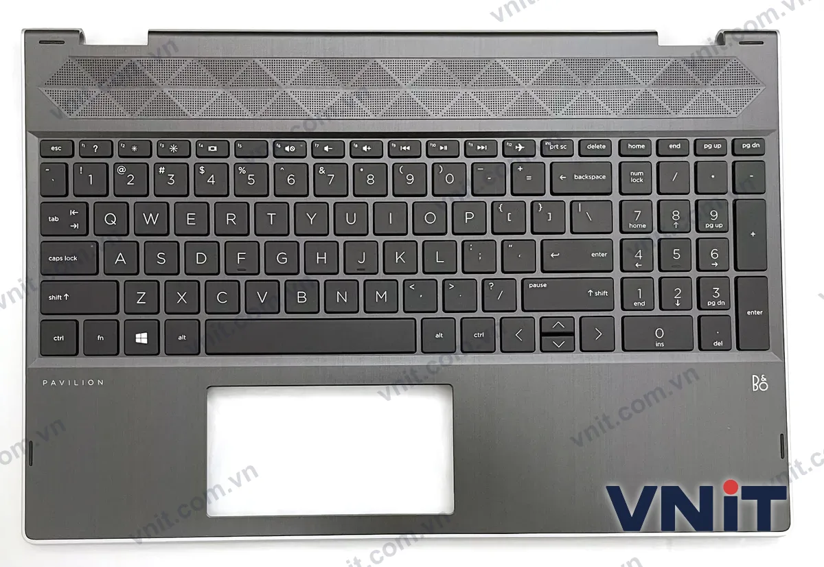 Bàn phím kèm bệ (palmrest) Laptop HP Pavilion X360 15-CR, TPN-W132, L20848-001, edge (Màu bạc)
