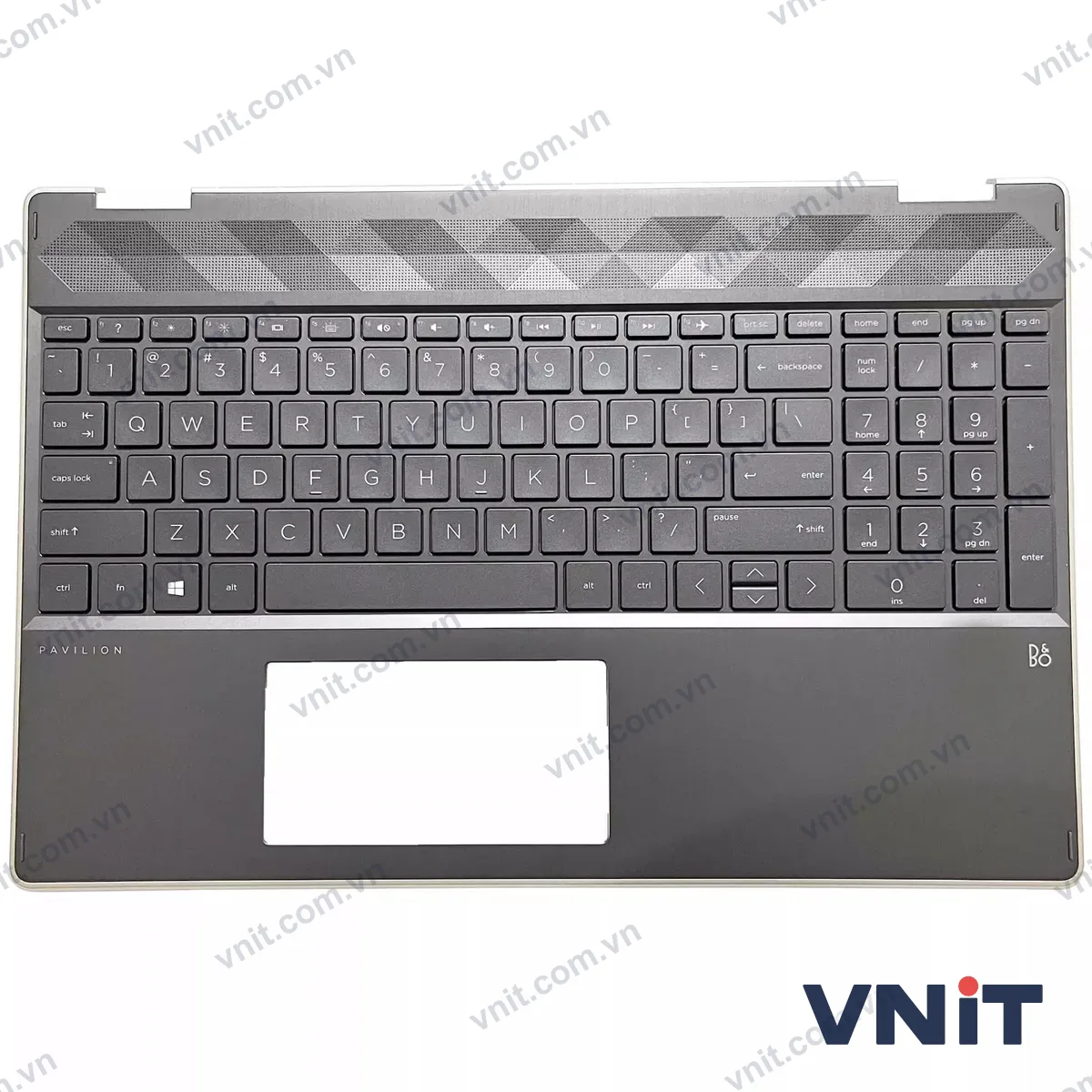 Bàn phím kèm bệ (palmrest) Laptop HP pavilion X360 15-DQ, TPN-W140, edging (Có đèn nền) (Màu bạc)