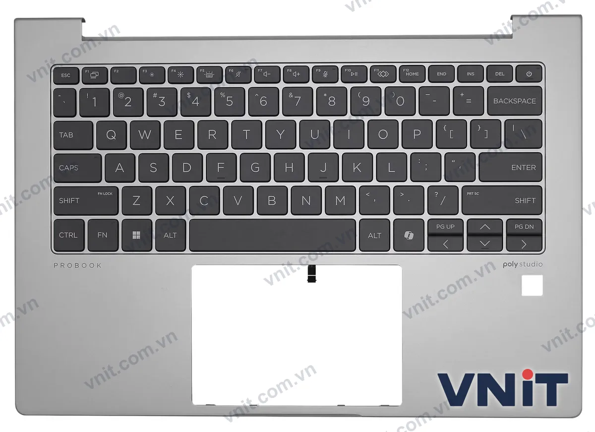 Bàn phím kèm bệ (palmrest) Laptop HP Probook 440 G11, 445 G11, HSN-Q39C (Có đèn nền) (Màu bạc)