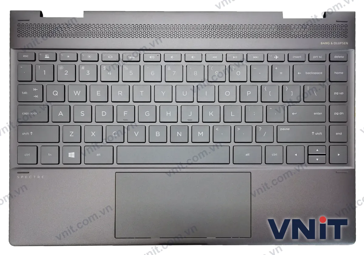 Bàn phím kèm bệ (palmrest) Laptop HP Spectre X360 13-AE, TPN-Q199, 942040-001, brown (Có đèn nền)