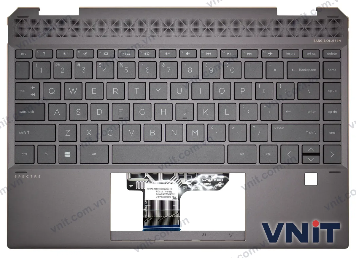 Bàn phím kèm bệ (palmrest) Laptop HP Spectre X360 13-AP, TPN-Q212, L37681-001 (Có đèn nền)
