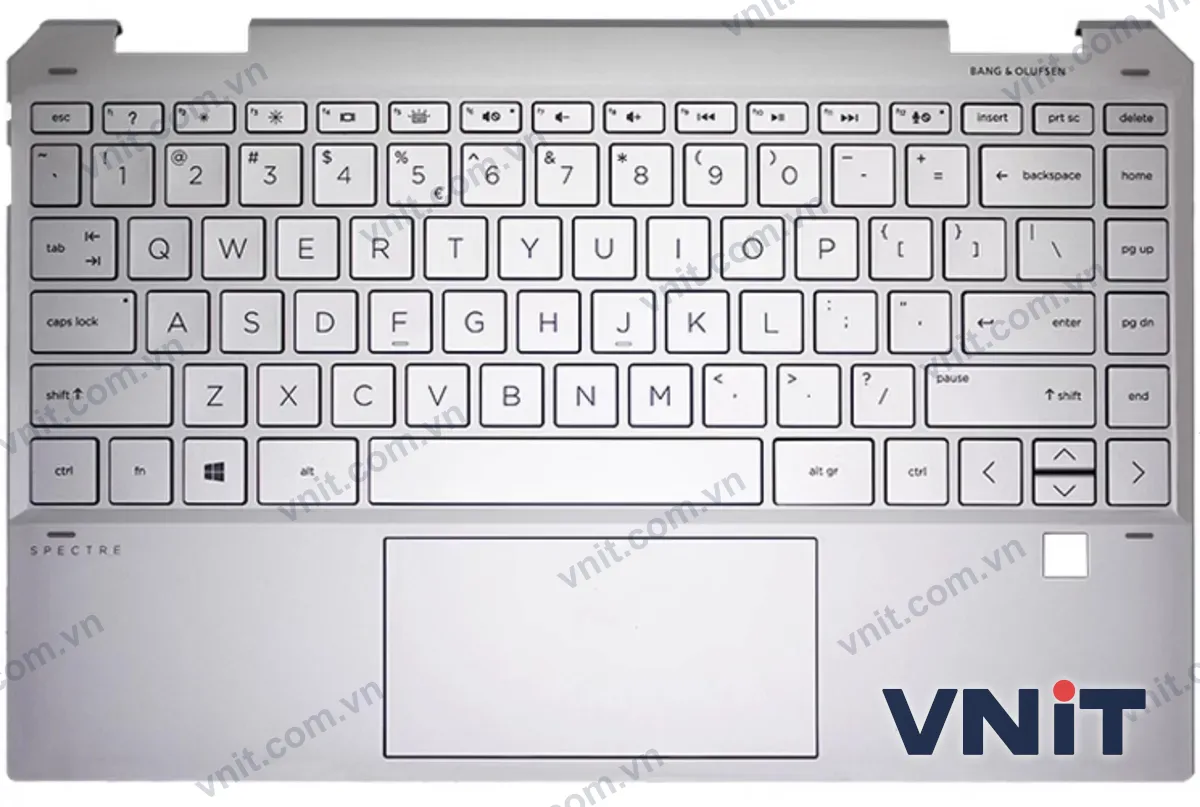 Bàn phím kèm bệ (palmrest) Laptop HP SPECTRE X360 13-AW, TPN-Q225 (Có đèn nền) (Màu bạc)