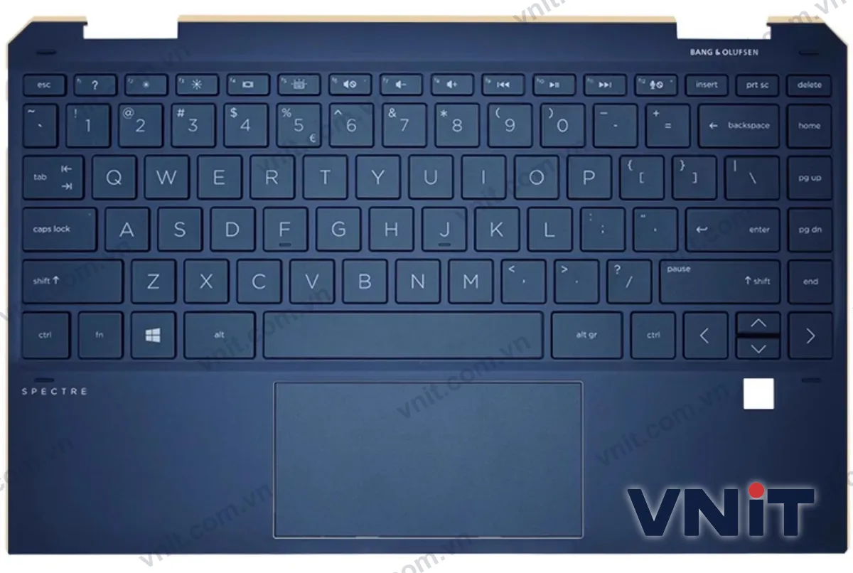 Bàn phím kèm bệ (palmrest) Laptop HP SPECTRE X360 13-AW, TPN-Q225 (Có đèn nền) (Màu xanh)