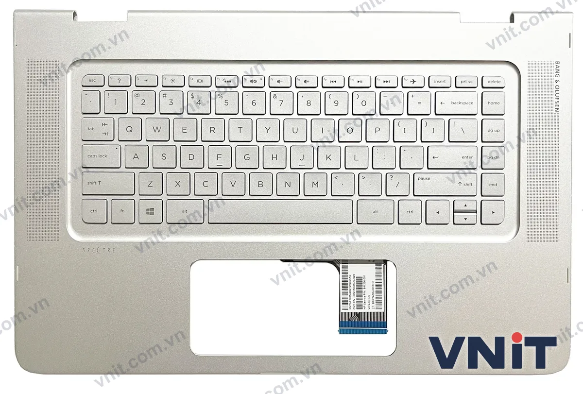 Bàn phím kèm bệ (palmrest) Laptop HP Spectre X360 15T, 15-AP, TPN-Q168, 841266-001 (Có đèn nền) (Màu bạc)