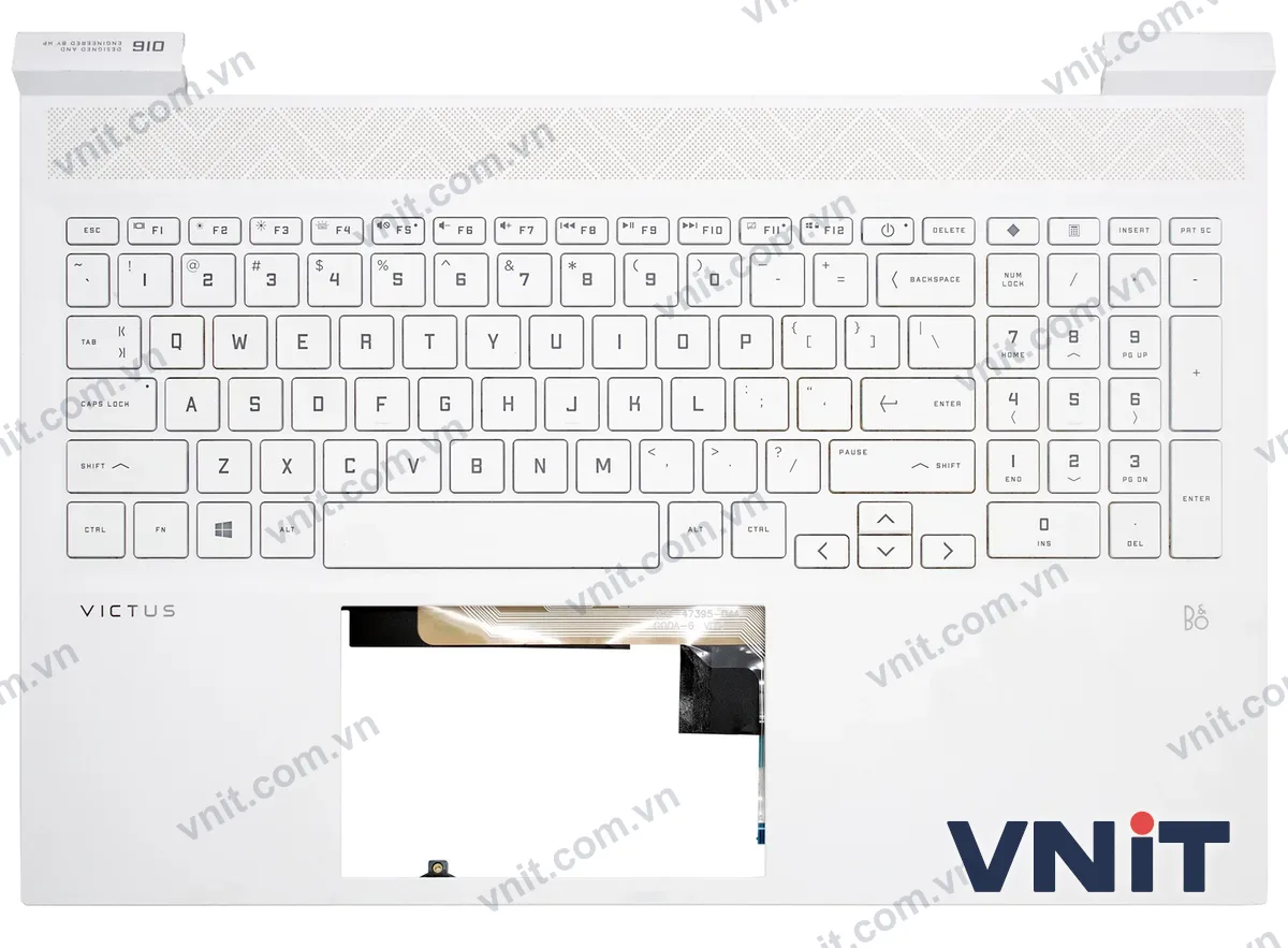 Bàn phím kèm bệ (palmrest) Laptop HP Victus 16-D, 16-E, TPN-Q263, TPN-Q264 (Có đèn nền) (Màu trắng)