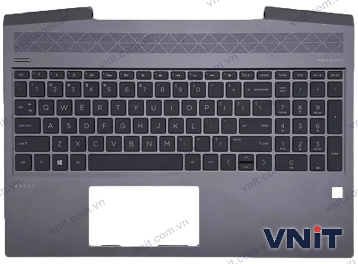 Bàn phím kèm bệ (palmrest) Laptop HP Zbook 15V G5, ZHAN 99 G1, TPN-C134, brown (Có đèn nền)