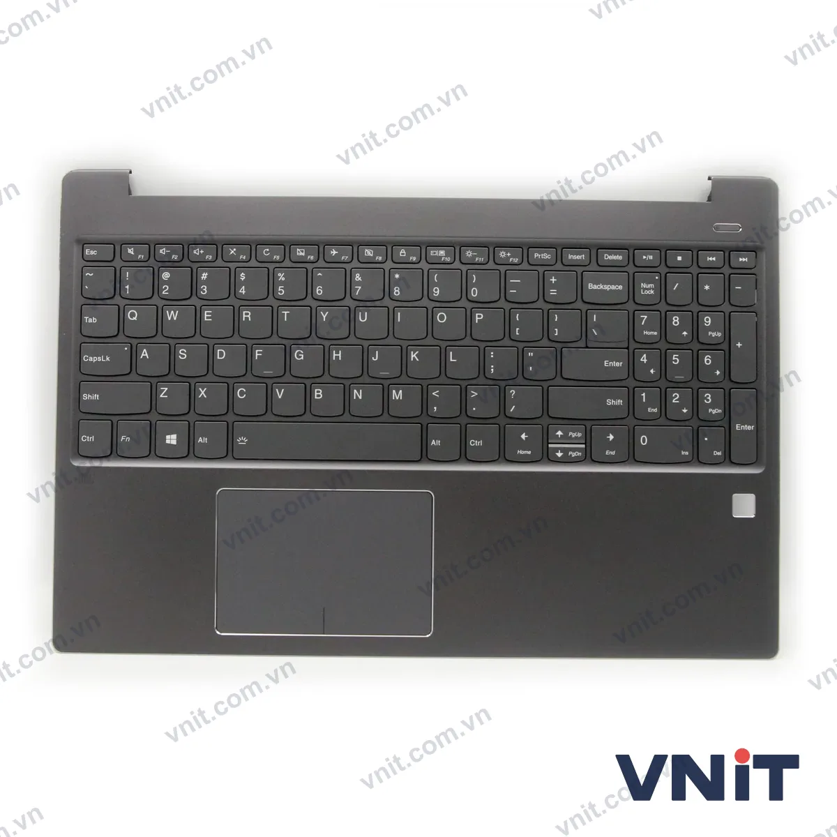 Bàn phím kèm bệ (palmrest) Laptop Lenovo ideapad 720S-15IKB, little fingerprint hole (Có đèn nền) (Màu tím)