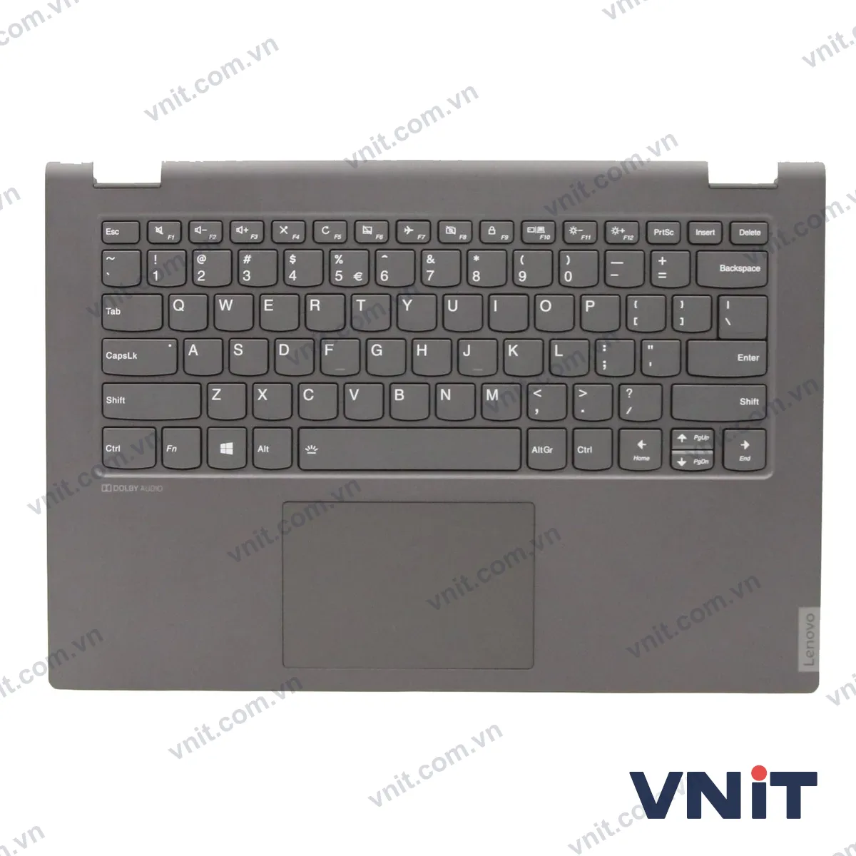 Bàn phím kèm bệ (palmrest) Laptop Lenovo IdeaPad C340-14API, 5CB0S17352 (Có đèn nền) (Màu xám)