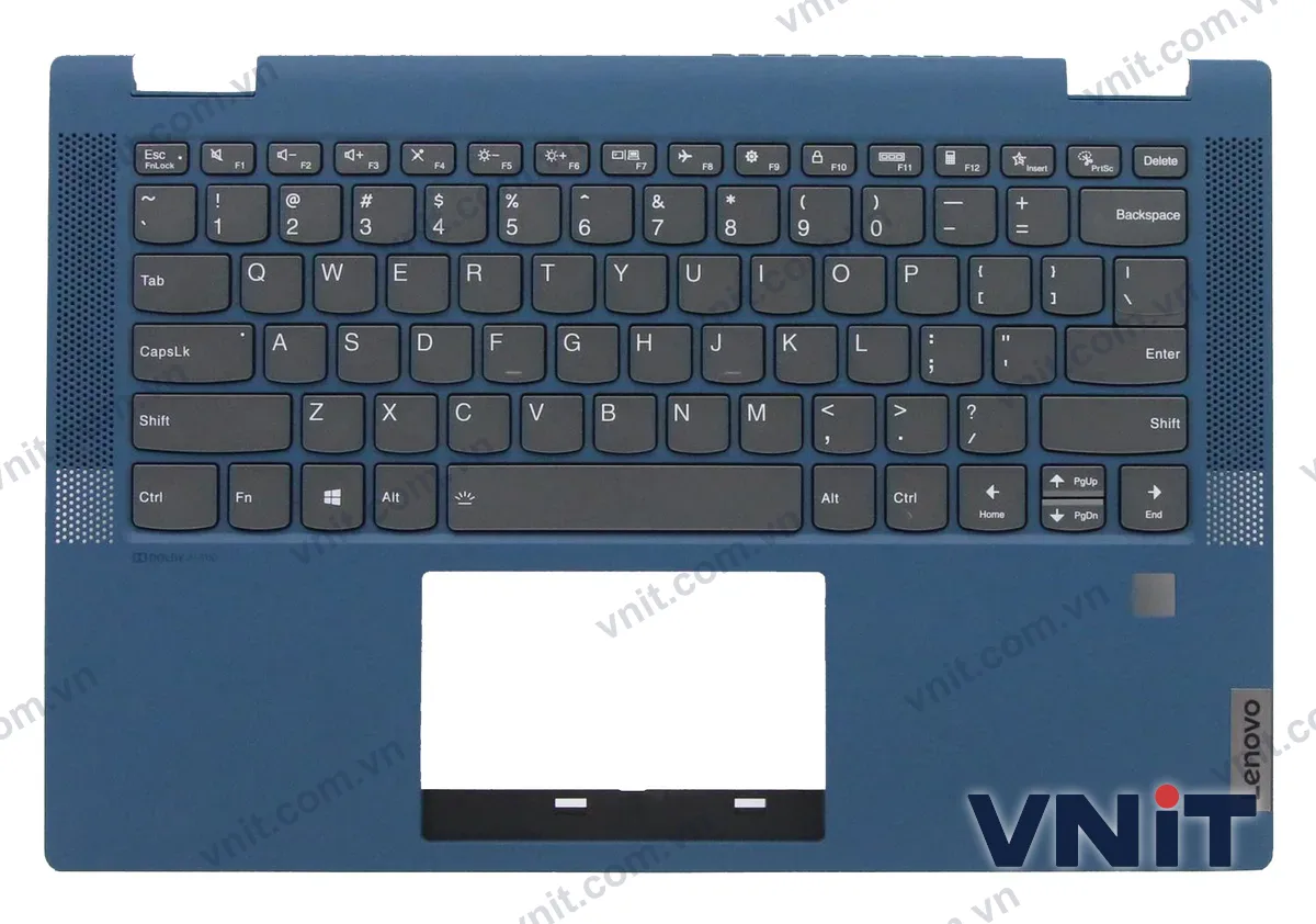 Bàn phím kèm bệ (palmrest) Laptop Lenovo ideapad Flex 5-14IIL05 5-14ITL05 (Có đèn nền) (Màu xanh)