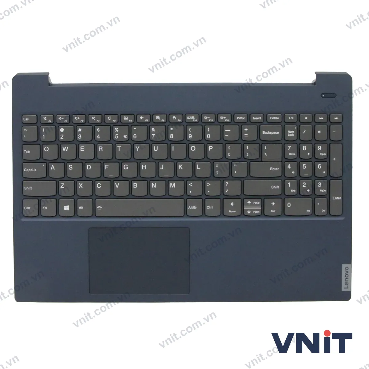 Bàn phím kèm bệ (palmrest) Laptop Lenovo IdeaPad S340-15IWL, 5CB0S18788 (Có đèn nền) (Màu xanh)