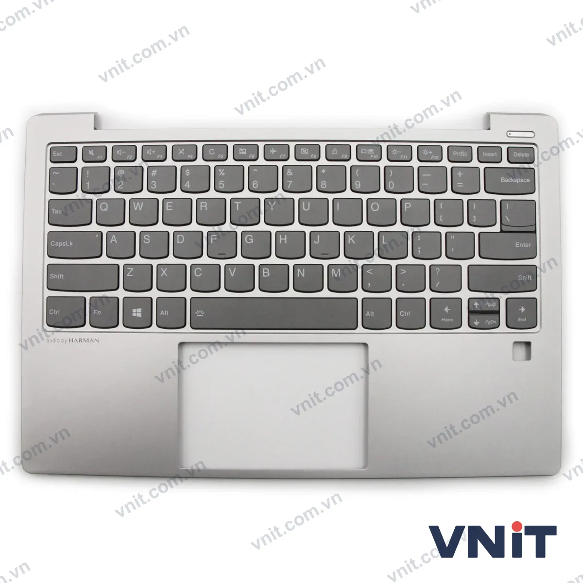 Bàn phím kèm bệ (palmrest) Laptop Lenovo ideapad S530-13IWL, 5CB0S16086 (Có đèn nền) (Màu bạc)