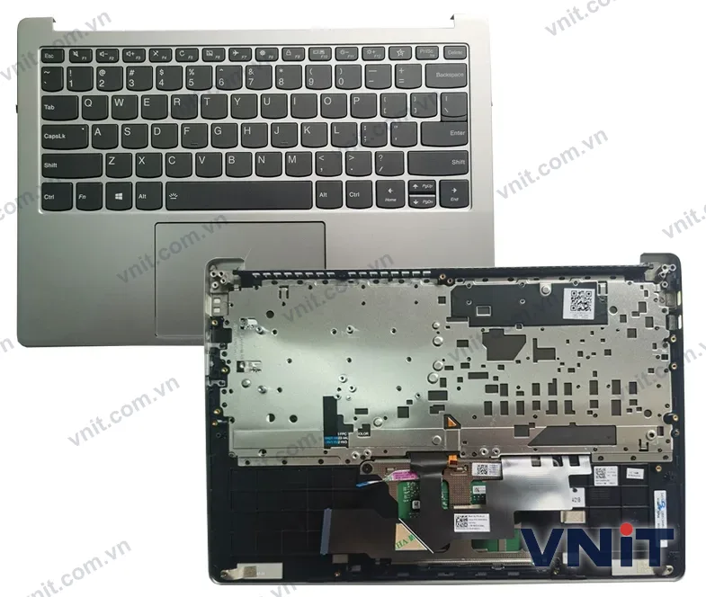 Bàn phím kèm bệ (palmrest) Laptop Lenovo IdeaPad S540-13IML, S540-13API, xiaoxin 13 Pro 2019, touchpad (Có đèn nền) (Màu bạc)