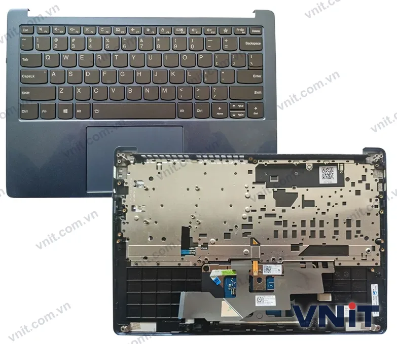 Bàn phím kèm bệ (palmrest) Laptop Lenovo IdeaPad S540-13IML, S540-13API, xiaoxin 13 Pro 2019, touchpad (Có đèn nền) (Màu xanh)
