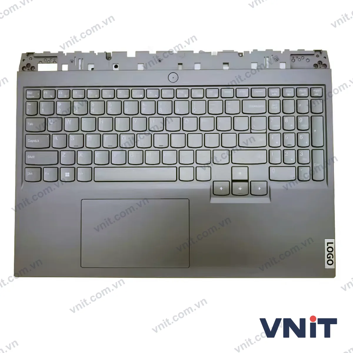 Bàn phím kèm bệ (palmrest) Laptop Lenovo R9000P Y9000P IAH7R 2022 5 pro16 topcase cover C case (Có đèn nền) (Màu xám)