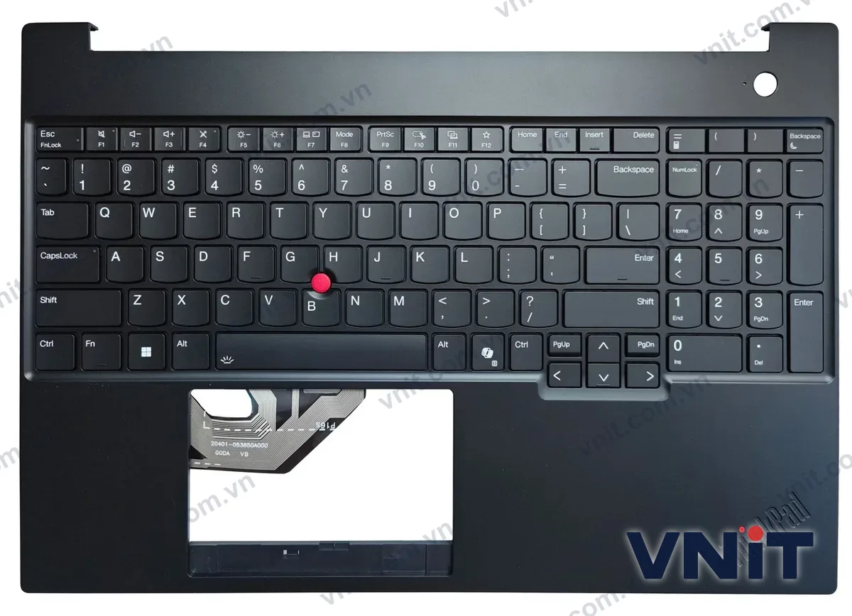 Bàn phím kèm bệ (palmrest) Laptop Lenovo ThinkPad E16 Gen 3 AI (Có đèn nền) (Màu đen)