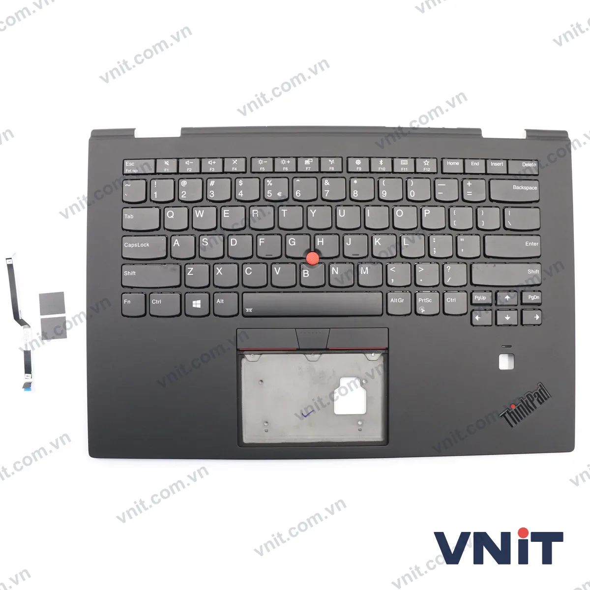 Bàn phím kèm bệ (palmrest) Laptop Lenovo Thinkpad yoga X1 3rd, 2018 fingerprint hole (Có đèn nền)