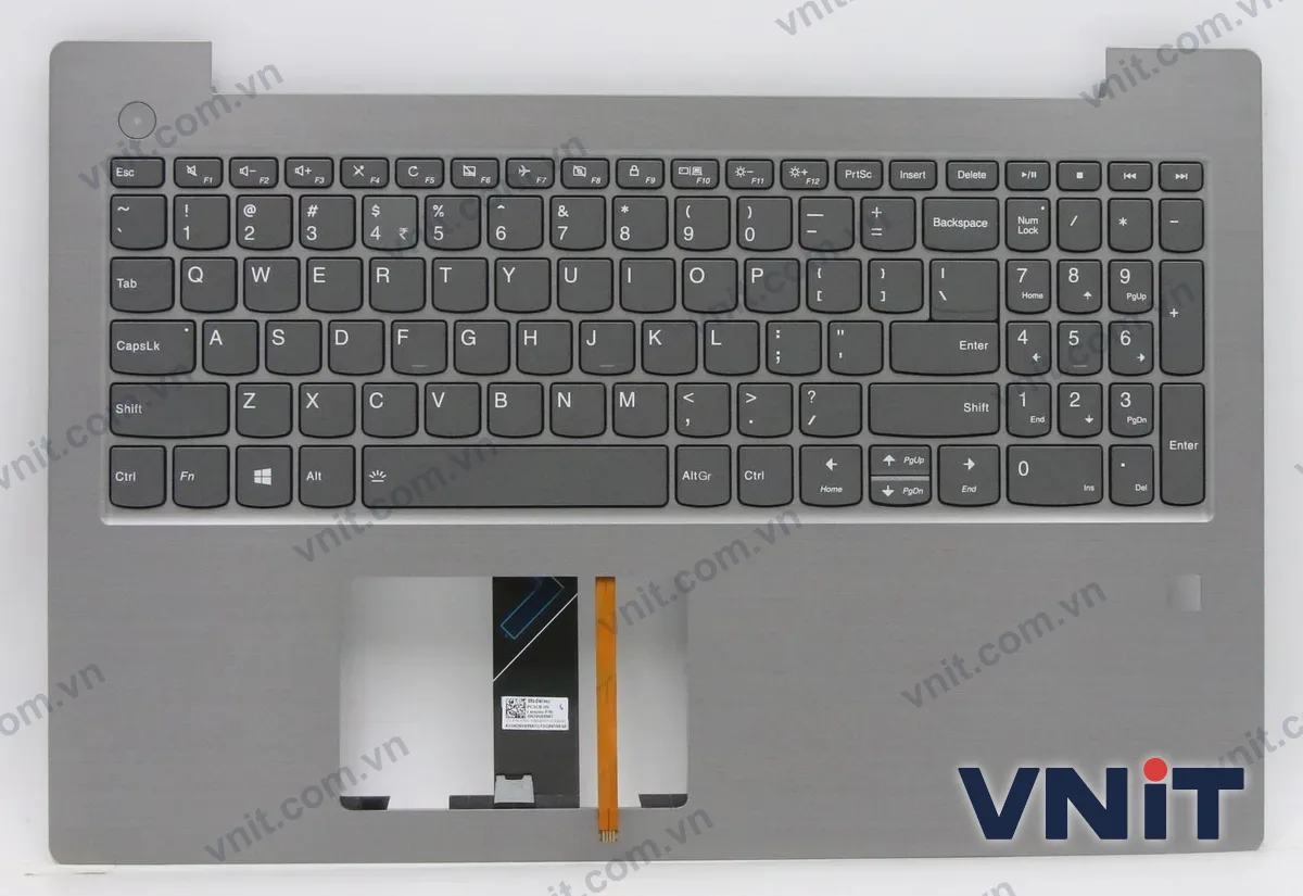 Bàn phím kèm bệ (palmrest) Laptop Lenovo V330-15IKB, 5CB0Q60202 (Có đèn nền) (Màu xám)