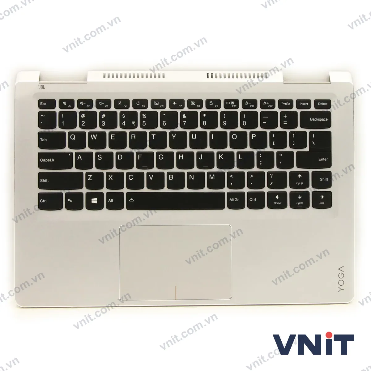Bàn phím kèm bệ (palmrest) Laptop Lenovo yoga 710-14ISK, 5CB0L47424 (Có đèn nền) (Màu bạc)
