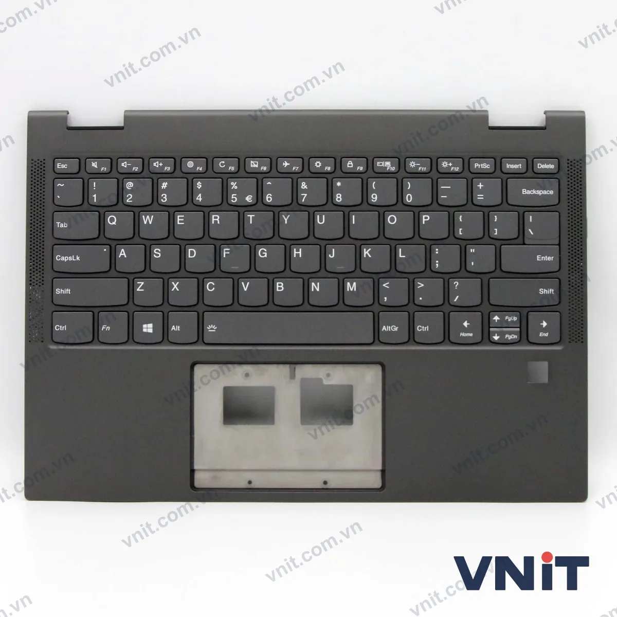 Bàn phím kèm bệ (palmrest) Laptop Lenovo yoga C630-13, Q50 fingerprint hole (Có đèn nền) (Màu xám)