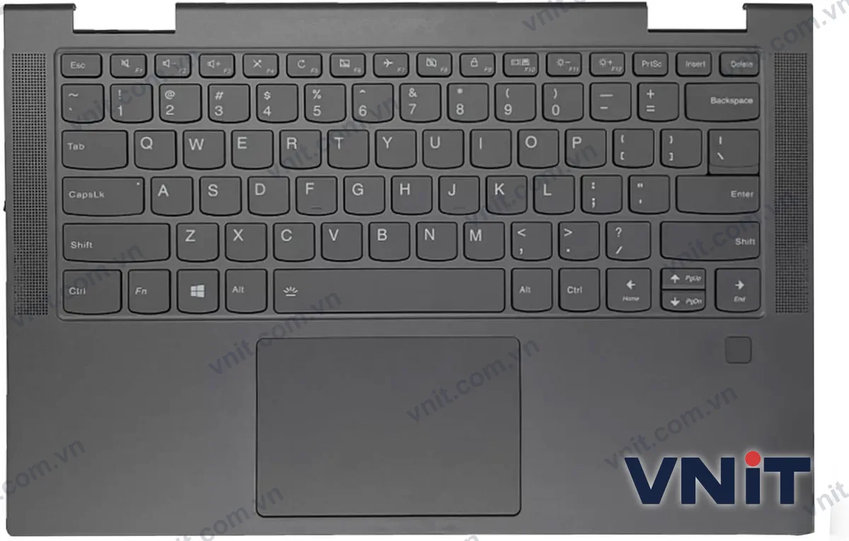 Bàn phím kèm bệ (palmrest) Laptop Lenovo yoga C740-14, C740-14IML (Có đèn nền) (Màu xám)
