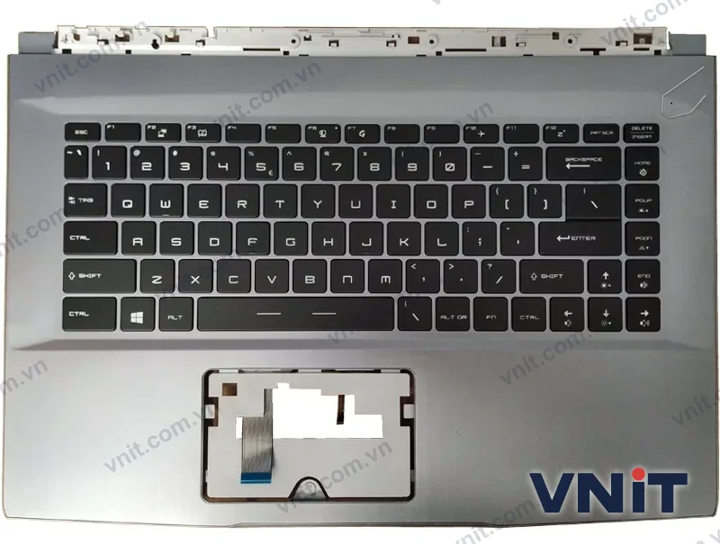 Bàn phím kèm bệ (palmrest) Laptop MSI GF65, MS-16R1, MS-16R3, MS-16R4, MS-16R5, MS-16R6, WP65, WF65, key (Có đèn nền) (Màu đen)