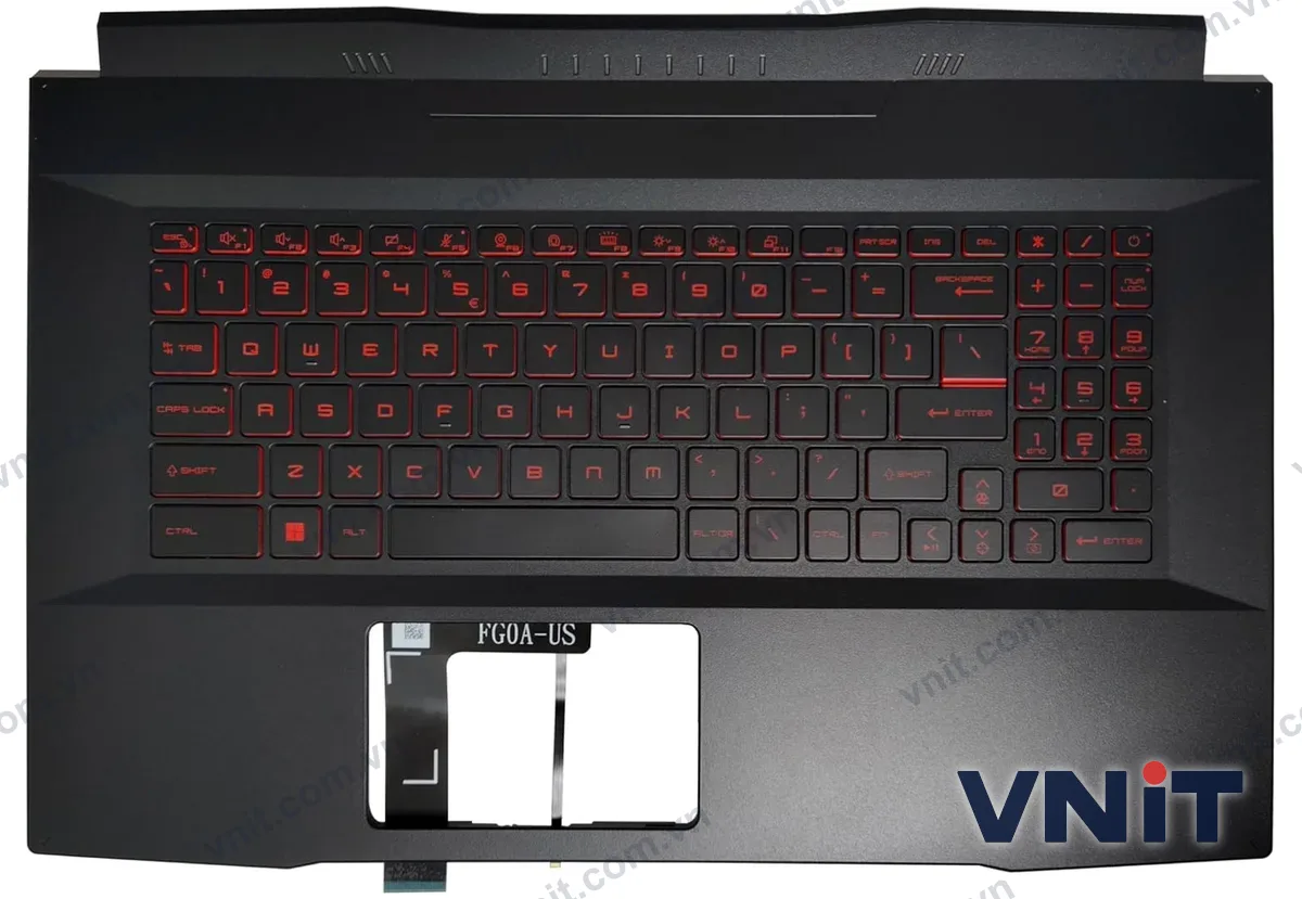 Bàn phím kèm bệ (palmrest) Laptop MSI Katana GF76, MS-17L2, MS-17L1, MS-17L3 (Có đèn nền) (Màu đỏ)