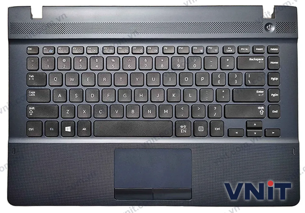 Bàn phím kèm bệ (palmrest) Laptop Samsung NP300E4E, NP270E4V, NP275E4V, NP270E4E, NP271B4E (Có đèn nền) (Màu xanh)