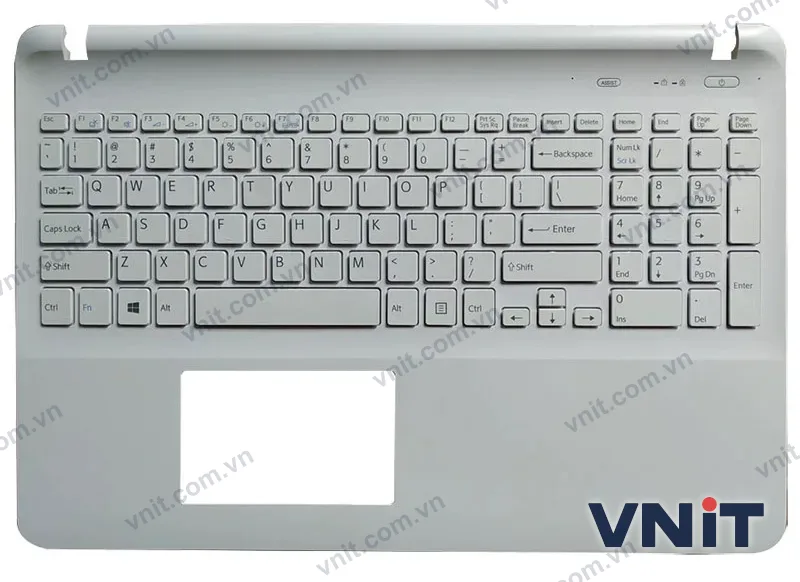 Bàn phím kèm bệ (palmrest) Laptop Sony Vaio SVF15, SVF151, SVF152, SVF153, SVF1541 (Màu trắng)