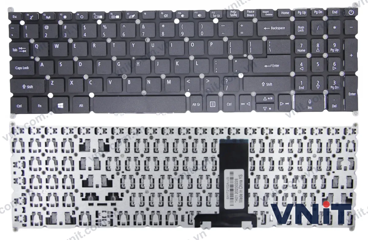 Bàn phím Laptop Acer A517-52, A517-52G, A317-53, N20C6, OEM (Màu đen)