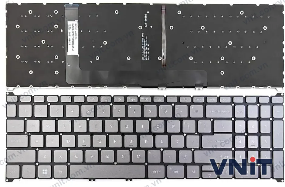 Bàn phím Laptop Acer Aspire 5 A517-53, A517-53G-799E, A517-53G, A517-58M, A517-58GM (Có đèn nền) (Màu xám)