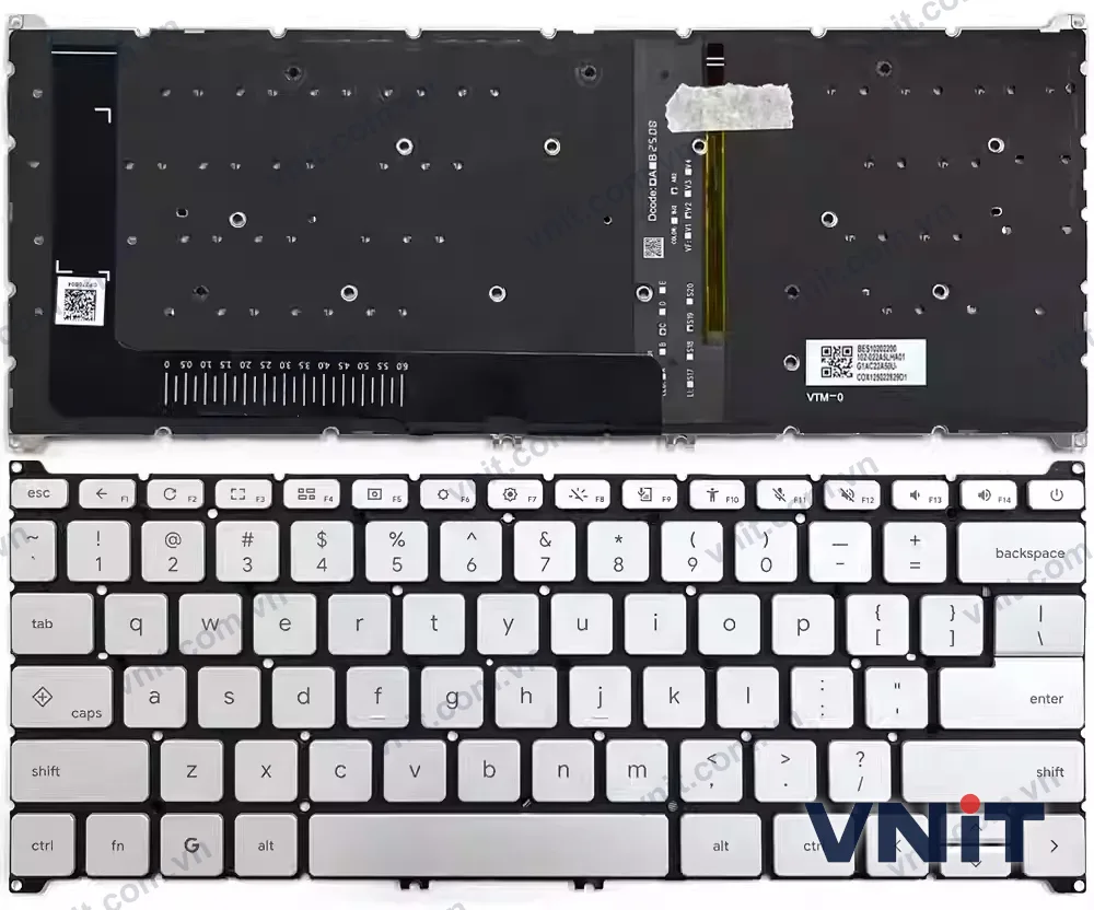 Bàn phím Laptop Acer ChromeBook Plus Spin 514 CPE584-1N, CPE594-2N, CP514-5HN, N25H7 (Có đèn nền) (Màu bạc)