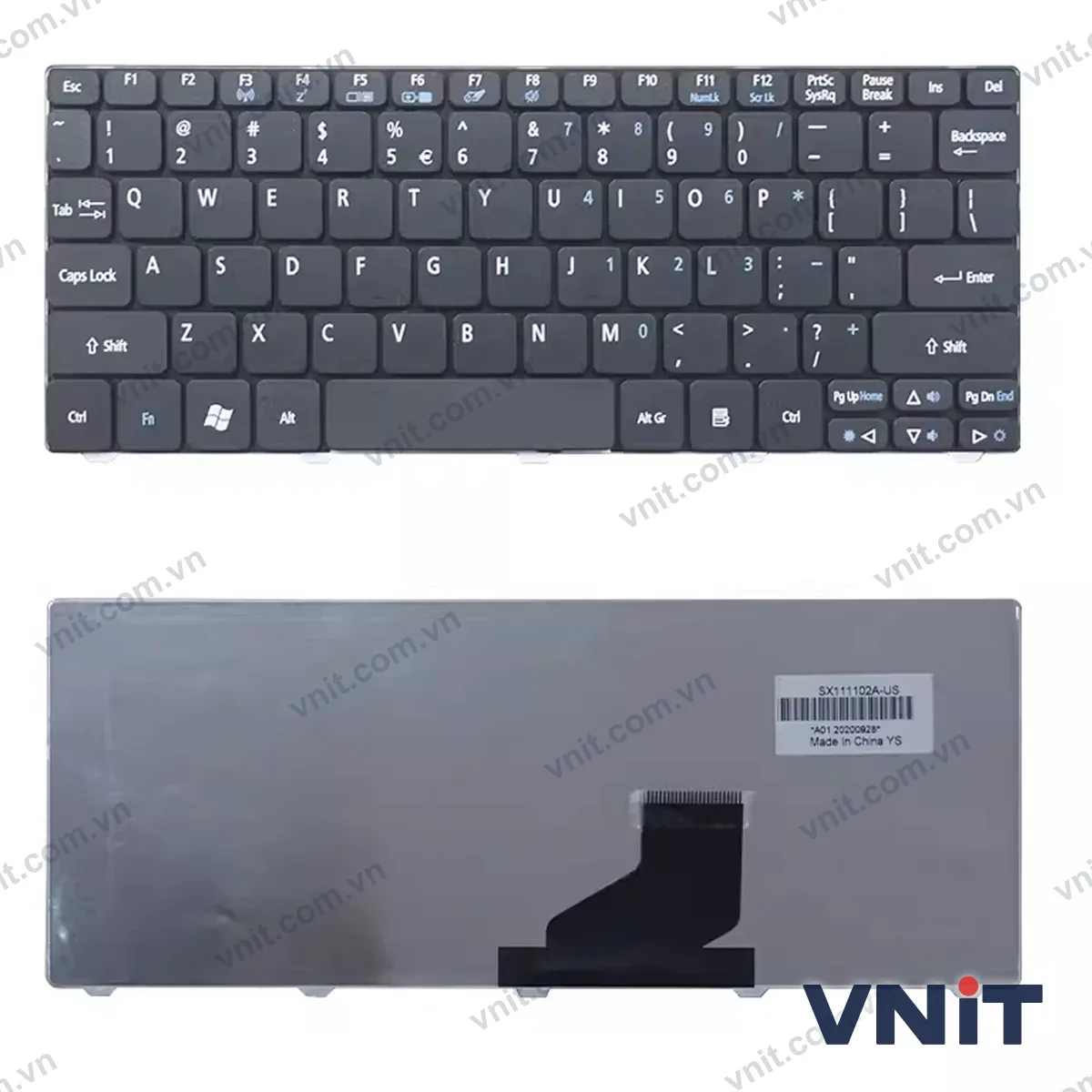 Bàn phím Laptop Acer D270, D255E, D256, D257, D260, ZH9, ZE6, AO521, ZE7, 532 (Màu đen)