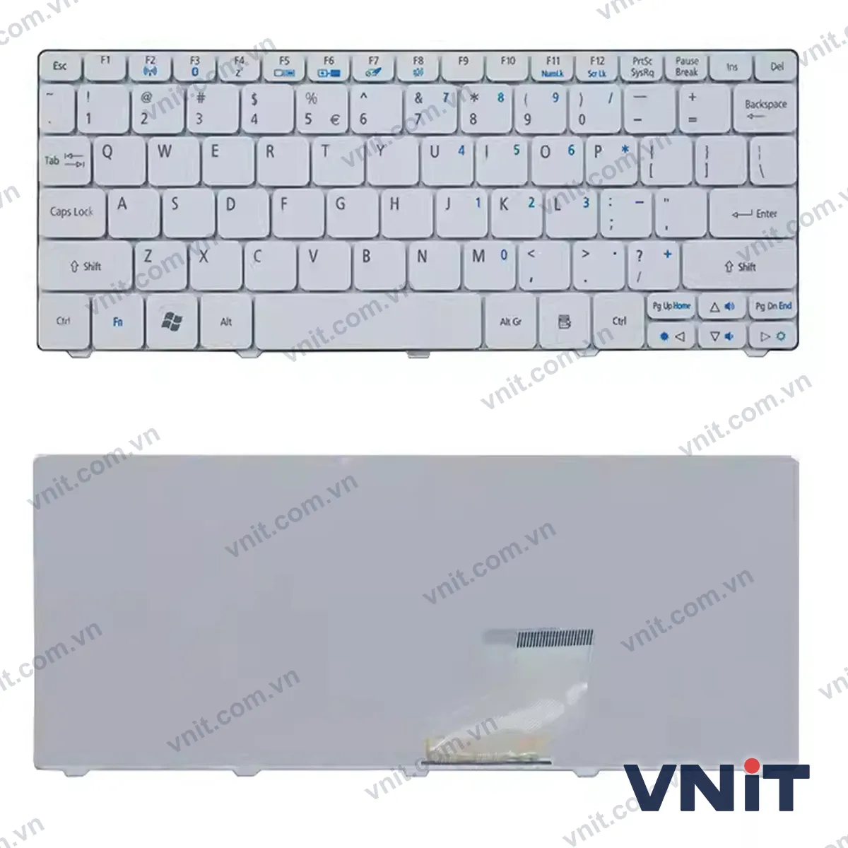 Bàn phím Laptop Acer D270, D255E, D256, D257, D260, ZH9, ZE6, AO521, ZE7, 532 (Màu trắng)