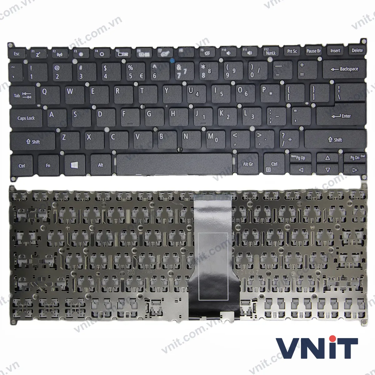Bàn phím Laptop Acer S40-53, S40-55, A314-35-C3GV, N20C4, N20H2, N20H3, delete (Màu đen)