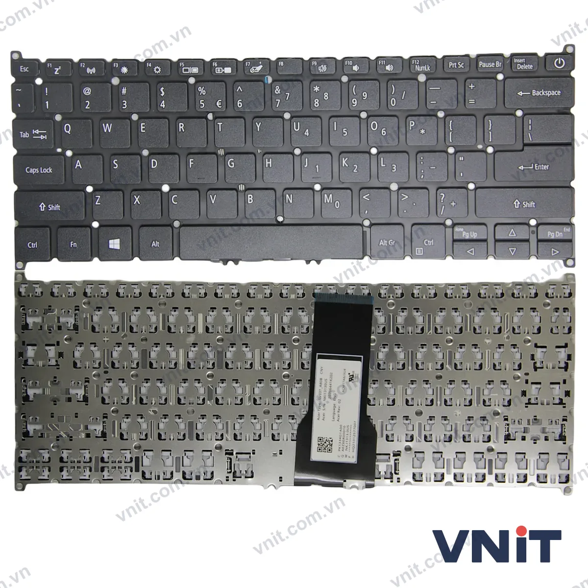 Bàn phím Laptop Acer S40-53, S40-55, A314-35-C3GV, N20C4, N20H2, N20H3, power (Màu đen)