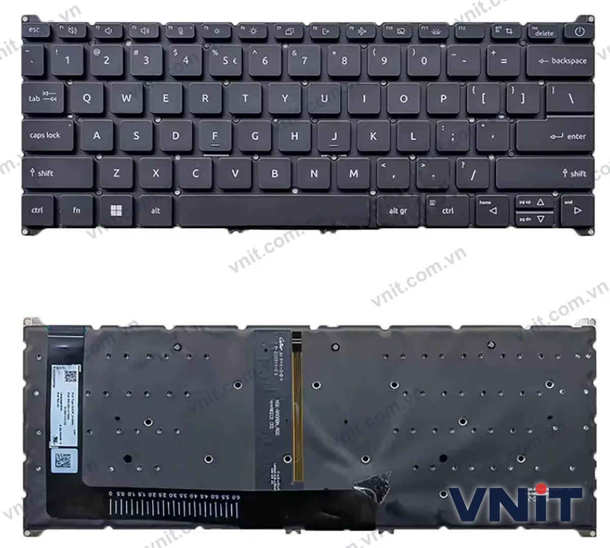 Bàn phím Laptop Acer Spin SP314-55N, SP514-51, SP514-51N, Vero 14 AV14-51, AV14-52P (Có đèn nền) (Màu đen)