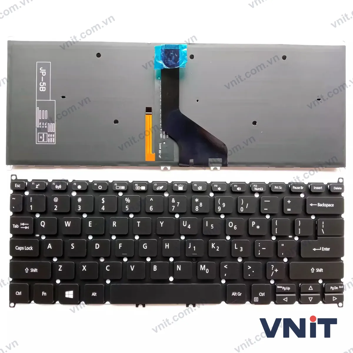 Bàn phím Laptop Acer TravelMate TMX45-51, TMP414-51G, P614, N20H4, N18P6 (Có đèn nền) (Màu đen)