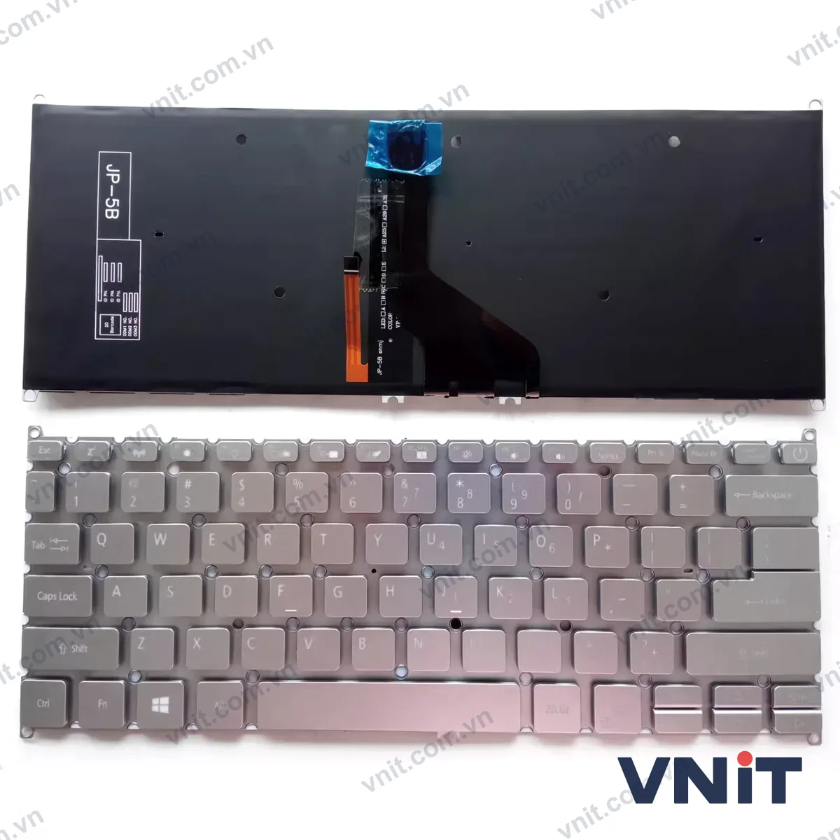 Bàn phím Laptop Acer TravelMate TMX45-51, TMP414-51G, P614, N20H4, N18P6, power (Có đèn nền) (Màu bạc)