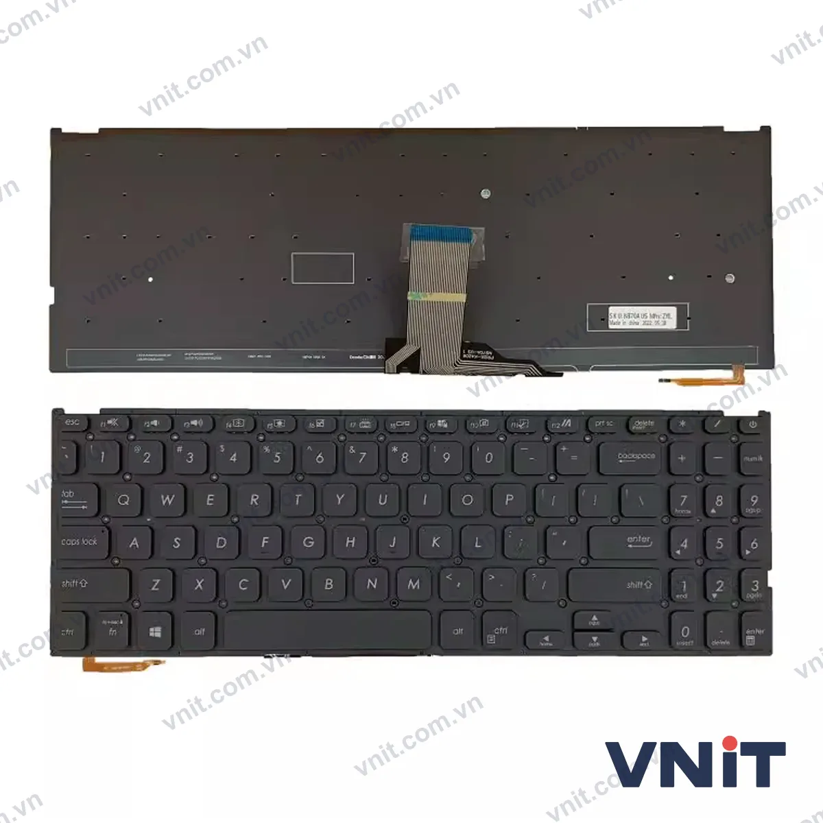 Bàn phím Laptop Asus 15 X509 M509 Y5200F Y5000F Y5200FB (Có đèn nền) (Màu đen)