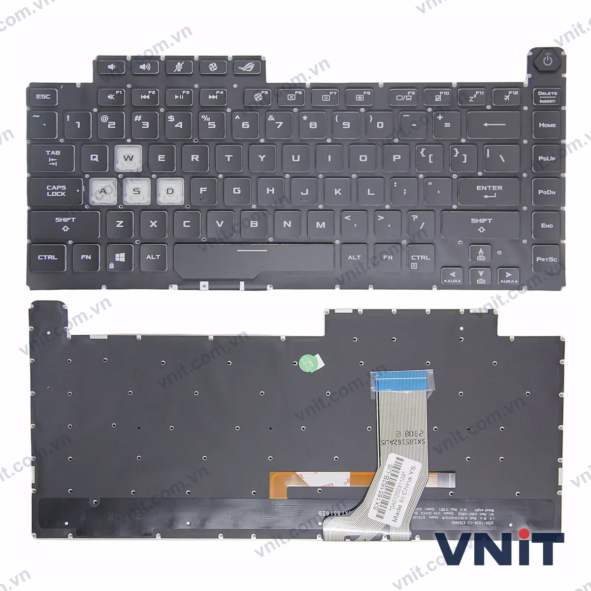 Bàn phím Laptop Asus 3 4 G531 GL531 G532 S5D G512L 16pin RGB (Có đèn nền)
