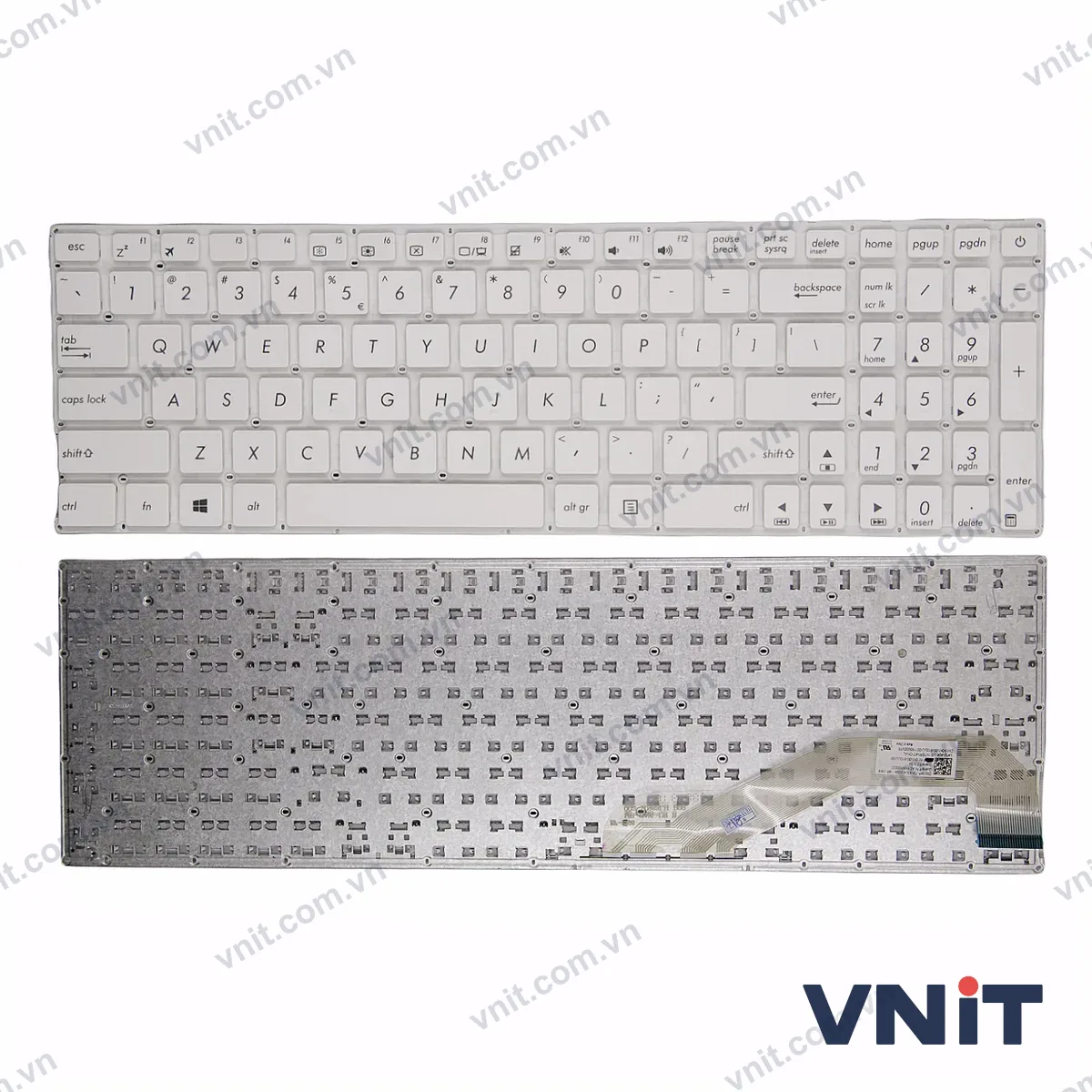 Bàn phím Laptop Asus A543 D540 F543 K543 P540 R543 UX502 X543 (Màu trắng)