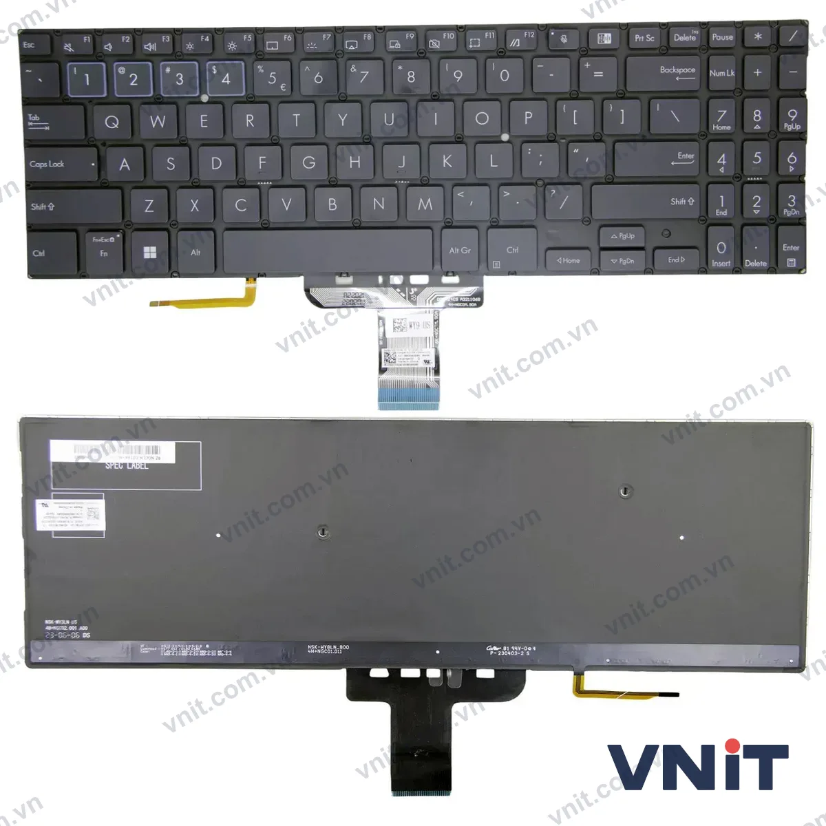Bàn phím Laptop Asus Expertbook B1500, B1500C, B1500CEAE, P1450, PX555C, BW450 (Có đèn nền)
