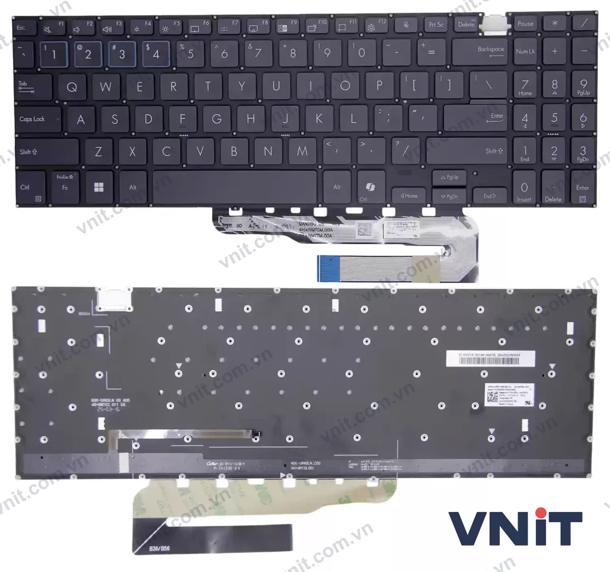 Bàn phím Laptop ASUS ExpertBook B3604CMA B3604CVA B3402F AI (Có đèn nền)